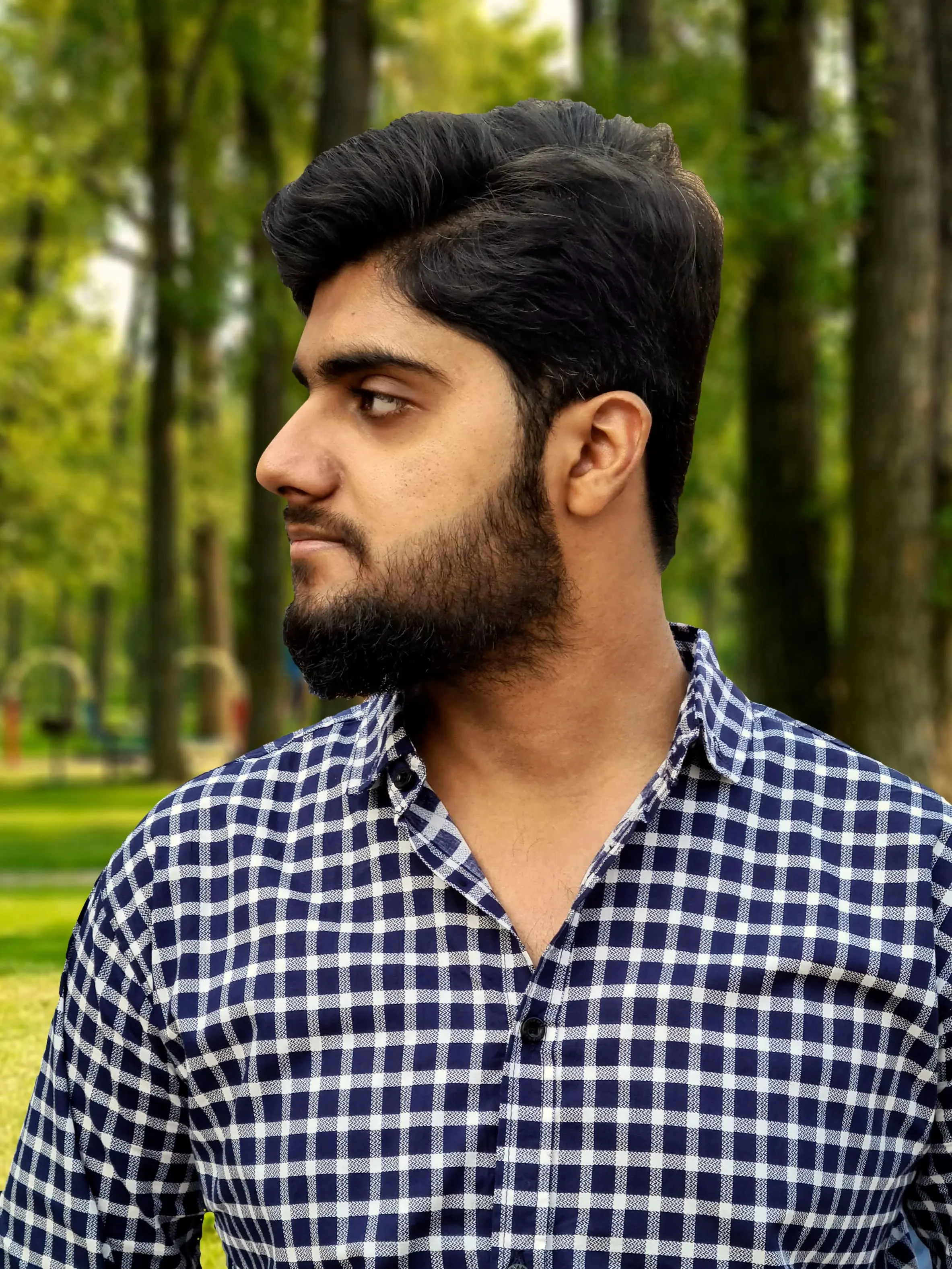 ProDeSquare in the park portrait while looking towards right